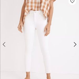 Madewell White Skinny Crop Jeans
